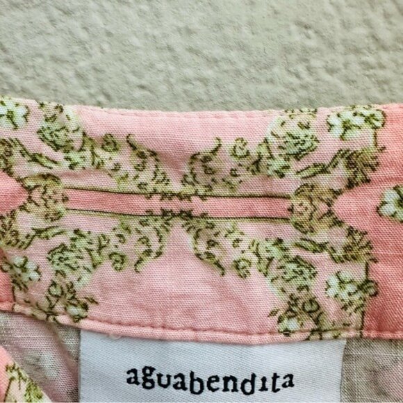 Agua Bendita Target Dainty Floral Tile Flutter Sleeve Mini Dress Size XXL - Picture 7 of 12